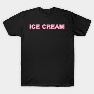 Ice cream text pattern design T-Shirt